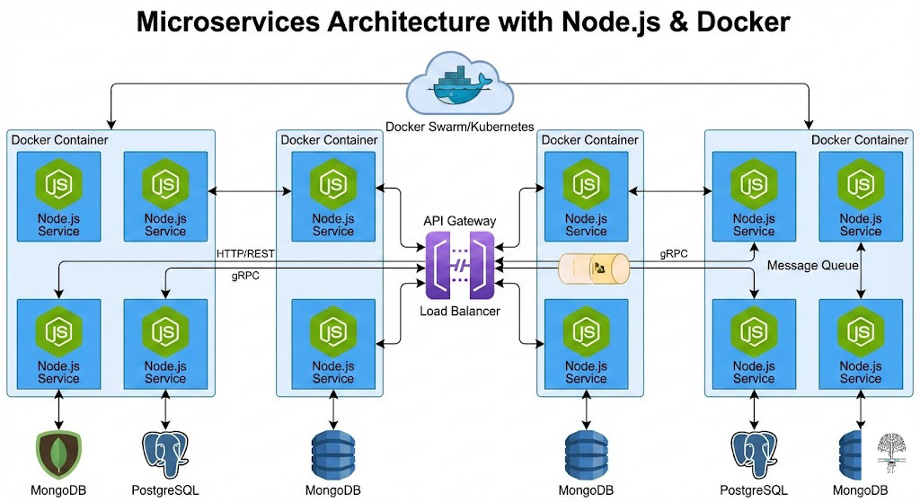 معماری میکروسرویس با Node.js و Docker