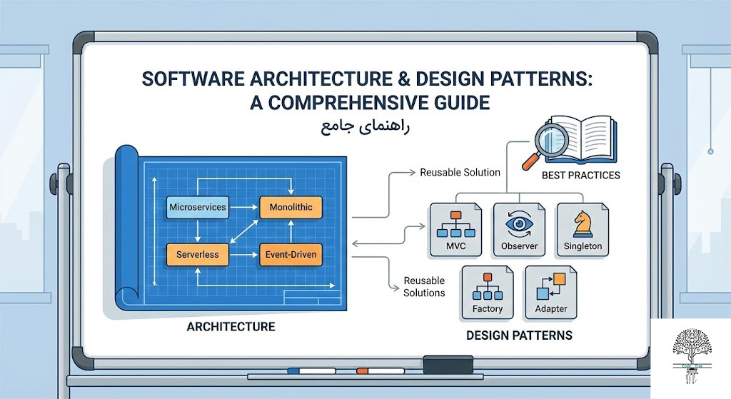 معماری نرم‌افزار و الگوهای طراحی: راهنمای جامع